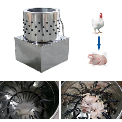 Made in India Chicken De-feathering Machine with 0.5hp Crompton Motor, 3 Kgs Capacity
